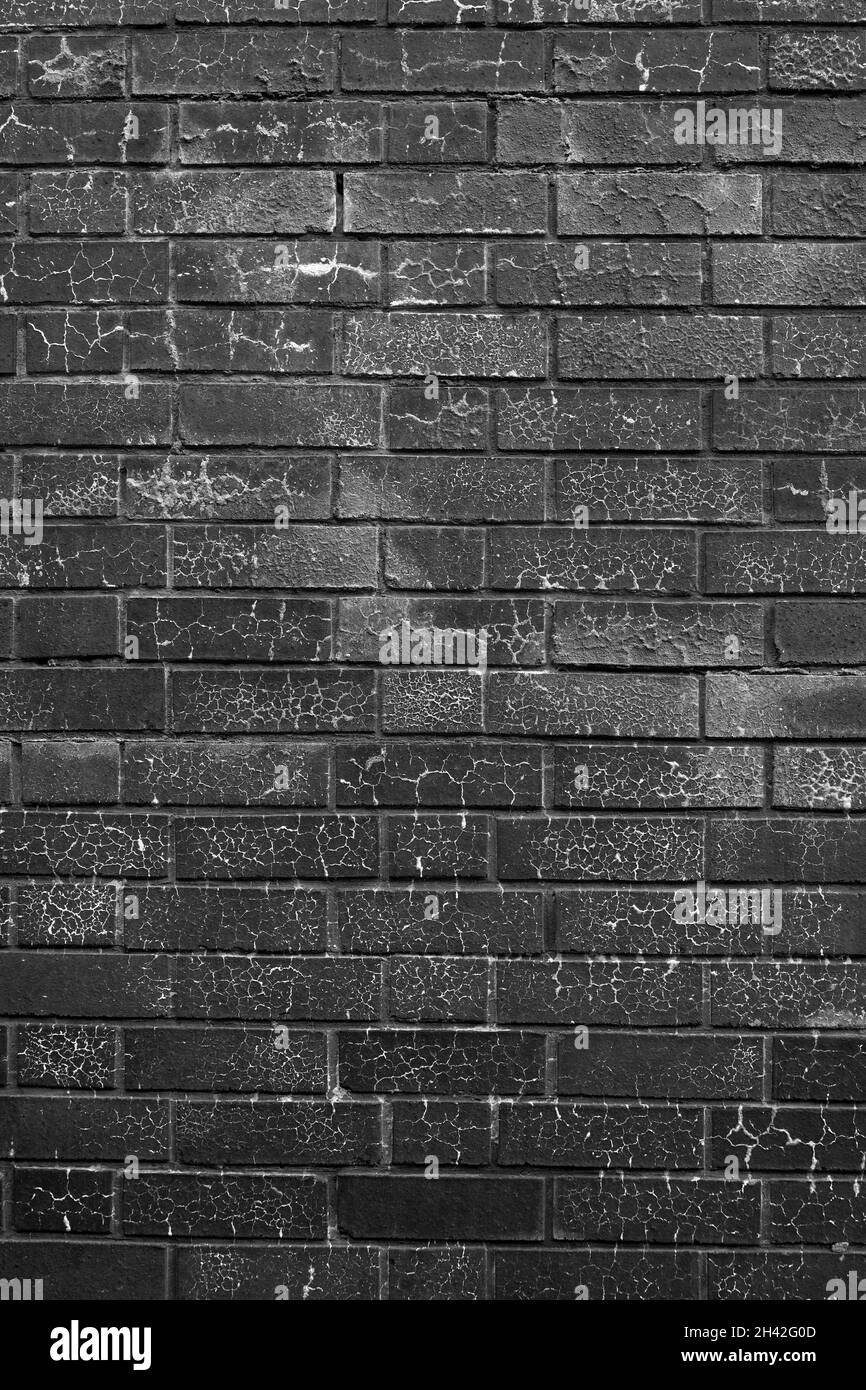 August 2021 - Schwarz-Weiß-Mauerwerk Detail, für die Verwendung als Textur oder Hintergrund. Stockfoto