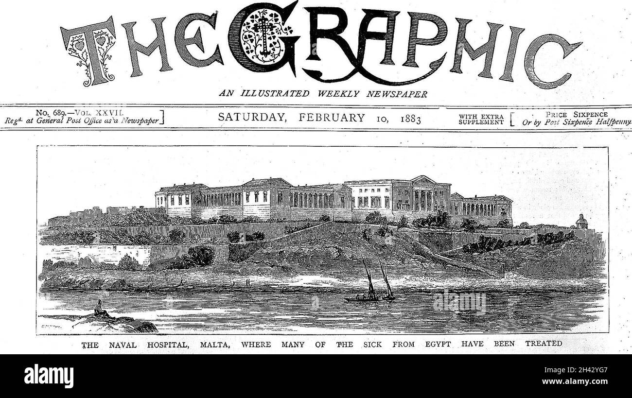 Das Naval Hospital, Malta. Stockfoto