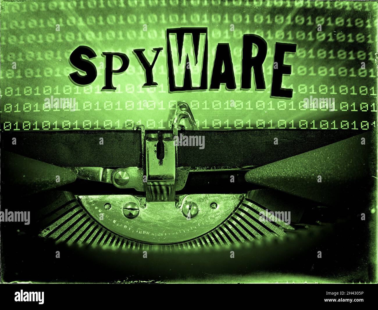 Schreibmaschine, Technologie, Spyware Stockfoto
