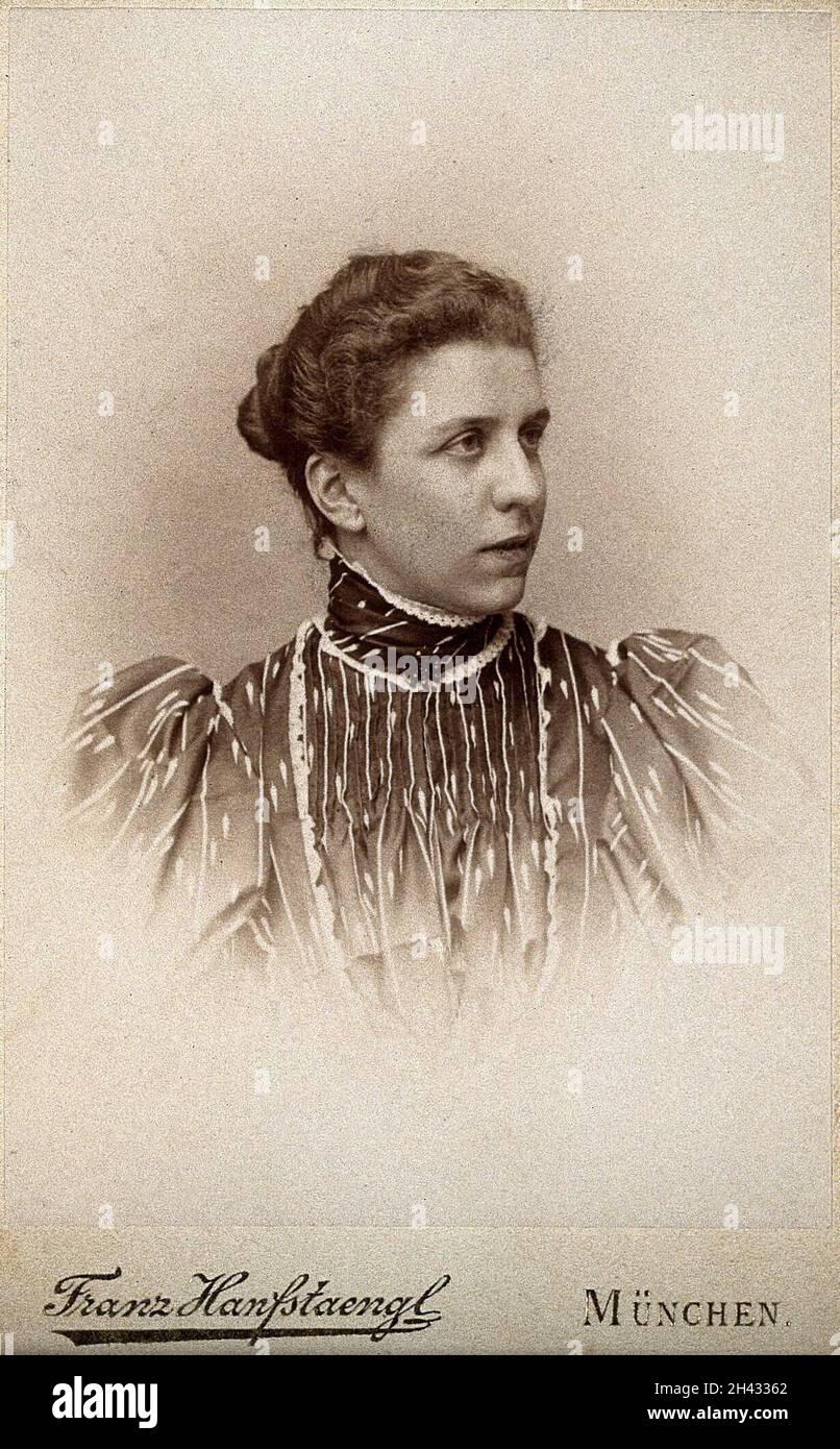Augusta Flückiger. Foto von Franz Hanfstaengl. Stockfoto