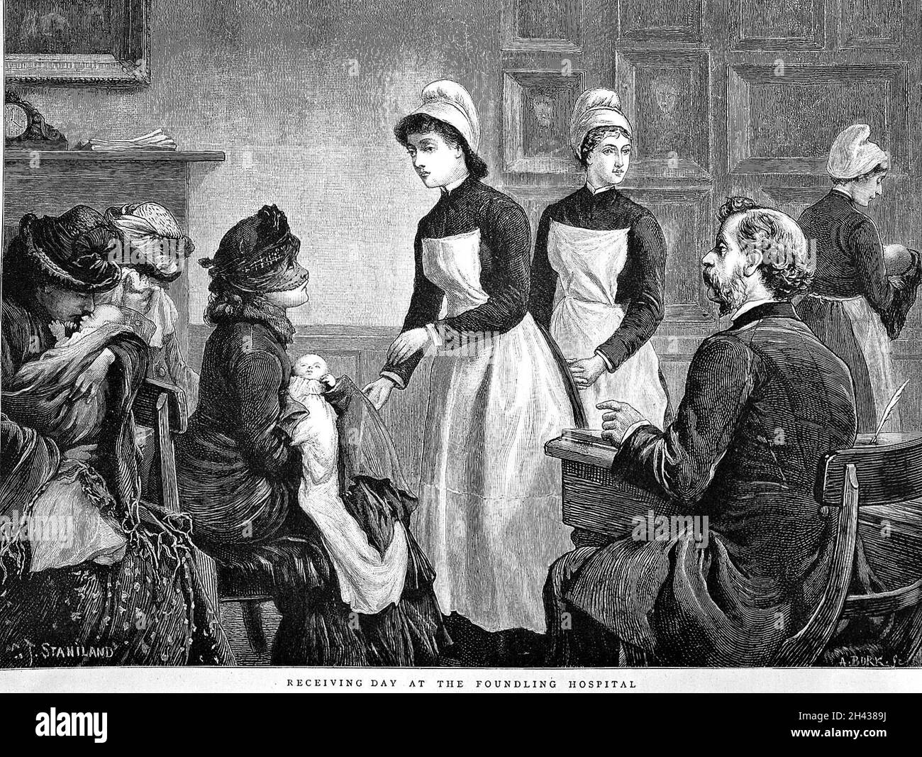 Empfangstag im Findling Hospital. Stockfoto