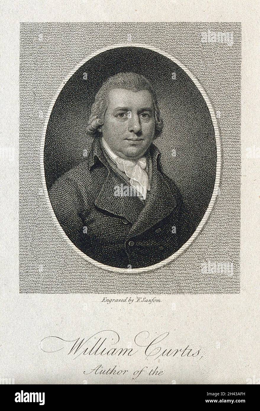 William Curtis. Kupferstich von F. Sansom. Stockfoto