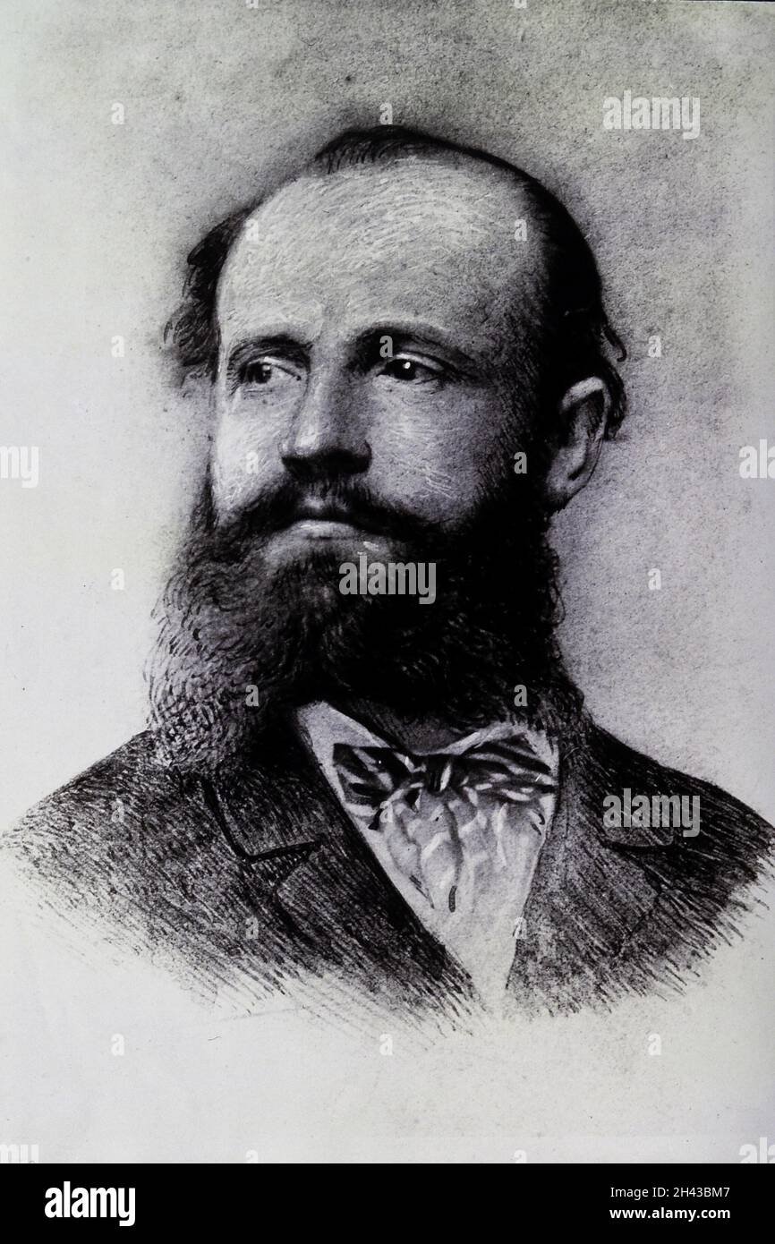 C.H. Schulze. Fotografieren Sie nach einem Druck. Stockfoto