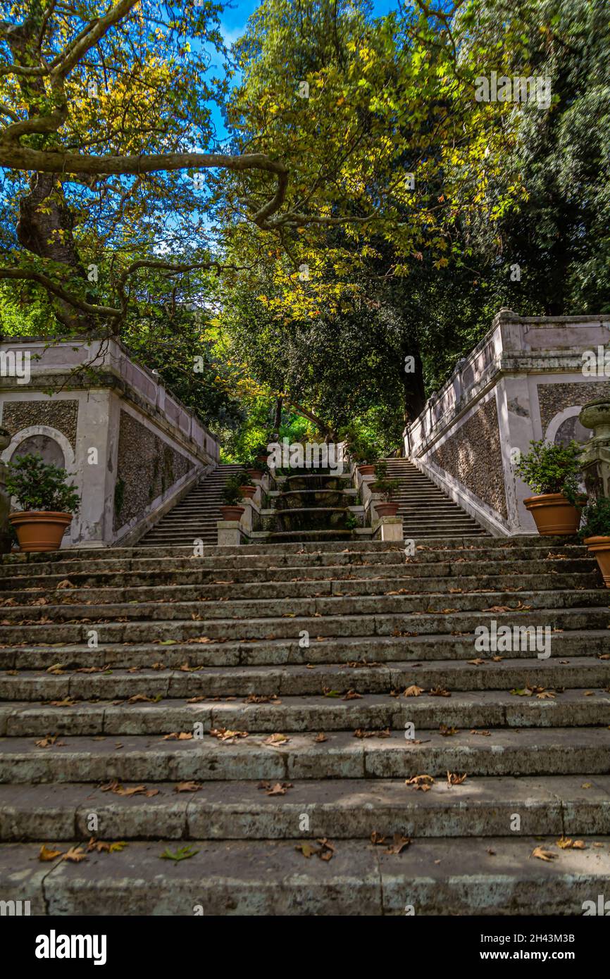 Rom - der botanische Garten, an den Hängen des Gianicolo Stockfoto