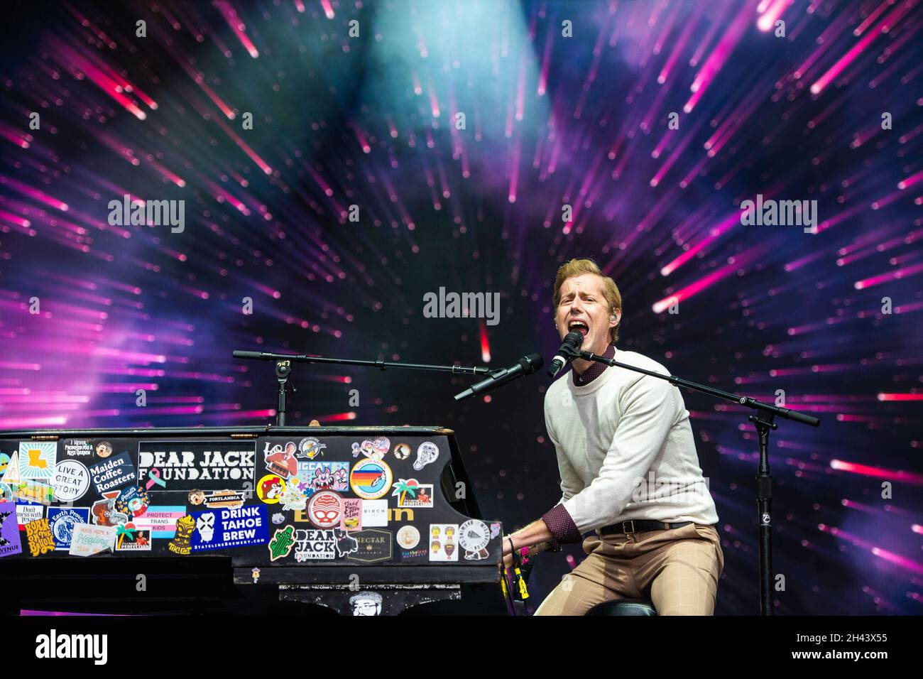 San Francisco, USA. Oktober 2021. SAN FRANCISCO, KALIFORNIEN - 30. OKTOBER: Andrew McMahon in the Wilderness tritt während des 2021 Outside Lands Music and Arts Festivals im Golden Gate Park am 30. Oktober 2021 in San Francisco, Kalifornien, auf. (Foto: Chris Tuite/ImageSPACE/Sipa USA) Quelle: SIPA USA/Alamy Live News Stockfoto