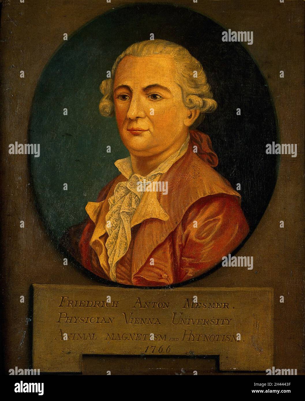 Franz Anton Mesmer. Ölgemälde. Stockfoto