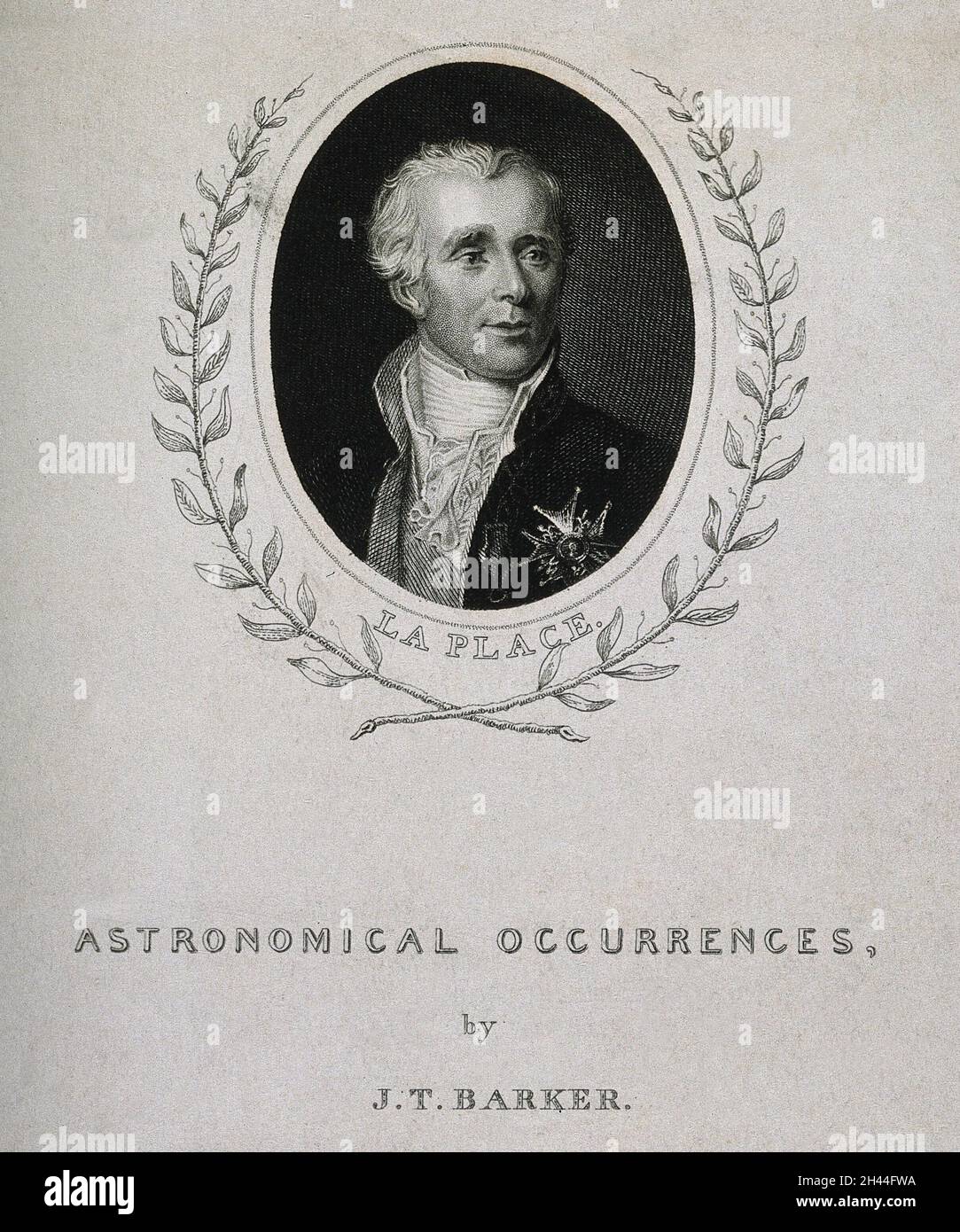 Pierre Simon, Marquis de Laplace. Stich nach J. C. Naigeon. Stockfoto