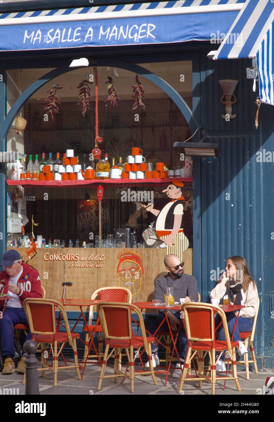 Frankreich, Paris, Ile de la Cité, Place Dauphine, Stockfoto