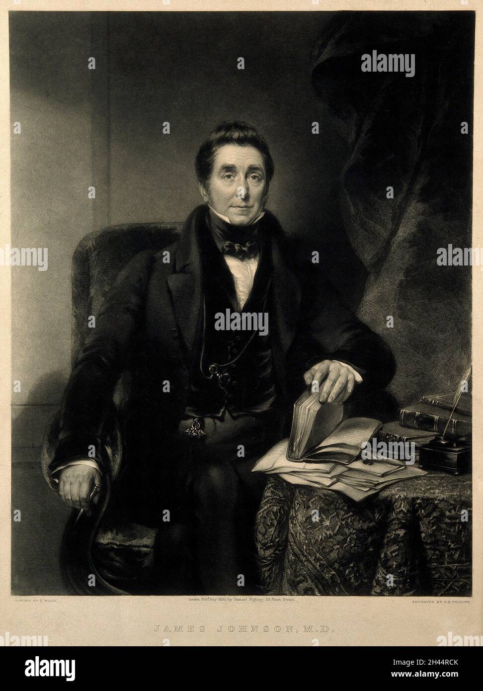 James Johnson. Mezzotint von G. H. Phillips, 1835, nach J. Wood. Stockfoto