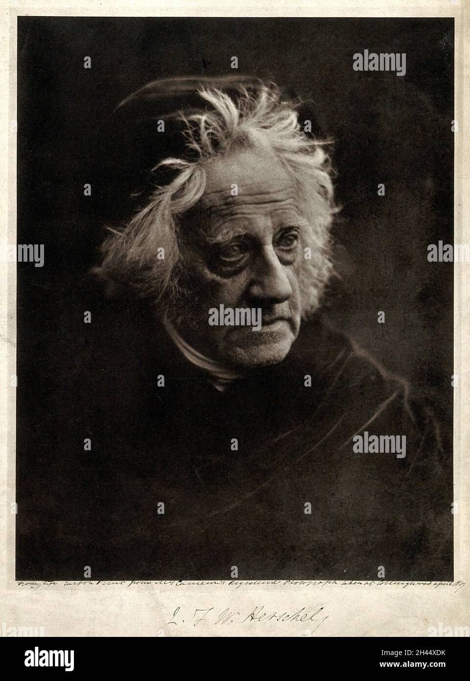 Sir John Herschel. Foto von Julia Margaret Cameron, 1867. Stockfoto