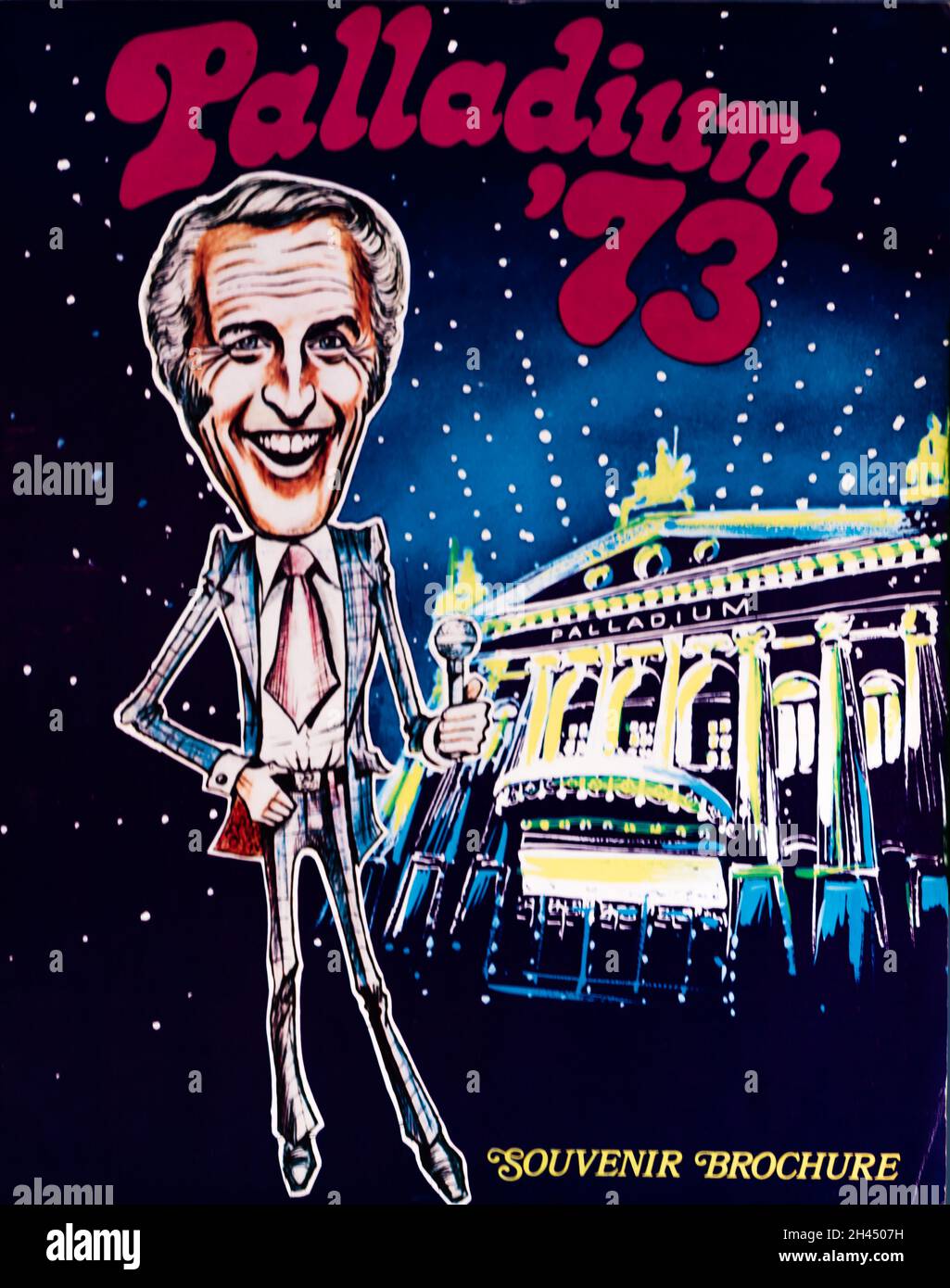 Memories of EMI - Erinnerungskärtchen-Programm von Bruce Forsyth im Palladium 1973. Stockfoto