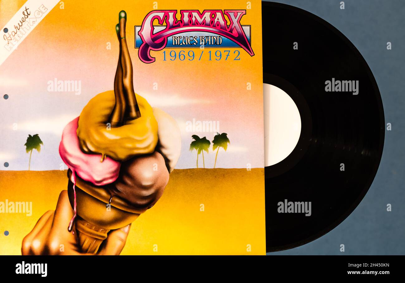 Memories of EMI - White Label Vinyl Disc Climax Blues Band - 1969/2972. Stockfoto