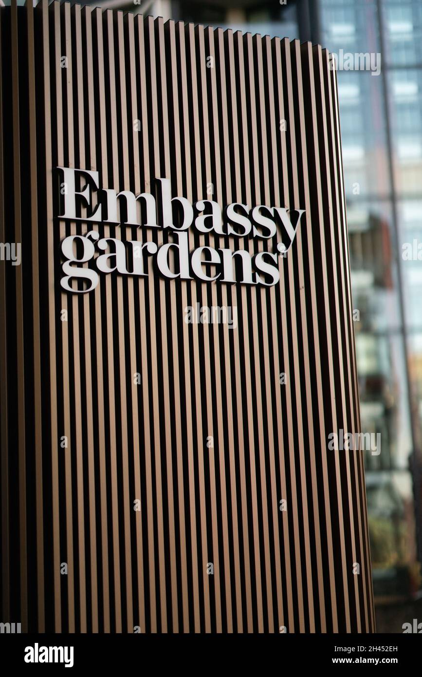 Embassy Gardens, London Nine Elms, Wandsworth, England Stockfoto
