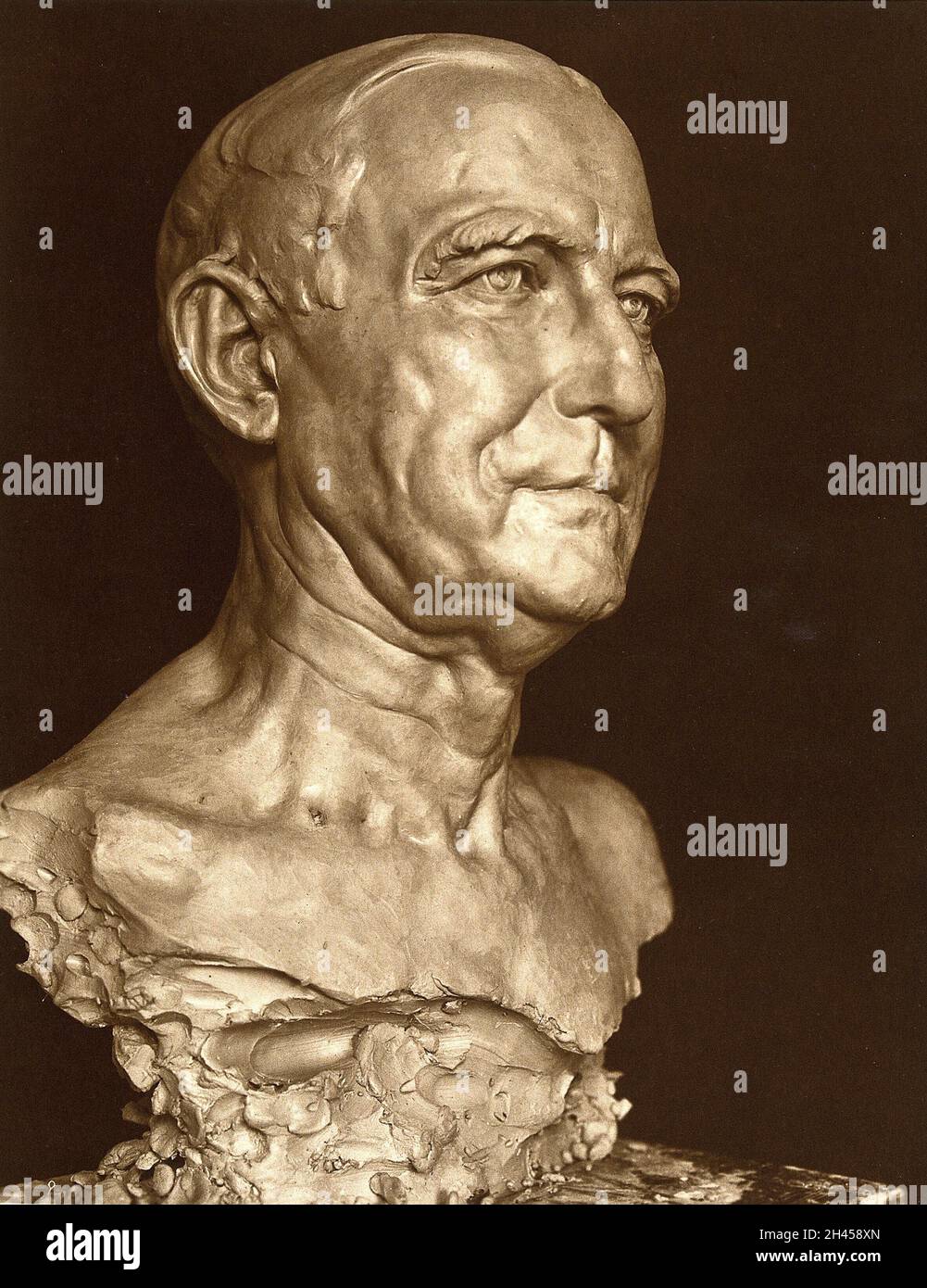 Henry Solomon Wellcome. Foto nach einer Büste von E. Simone. Stockfoto