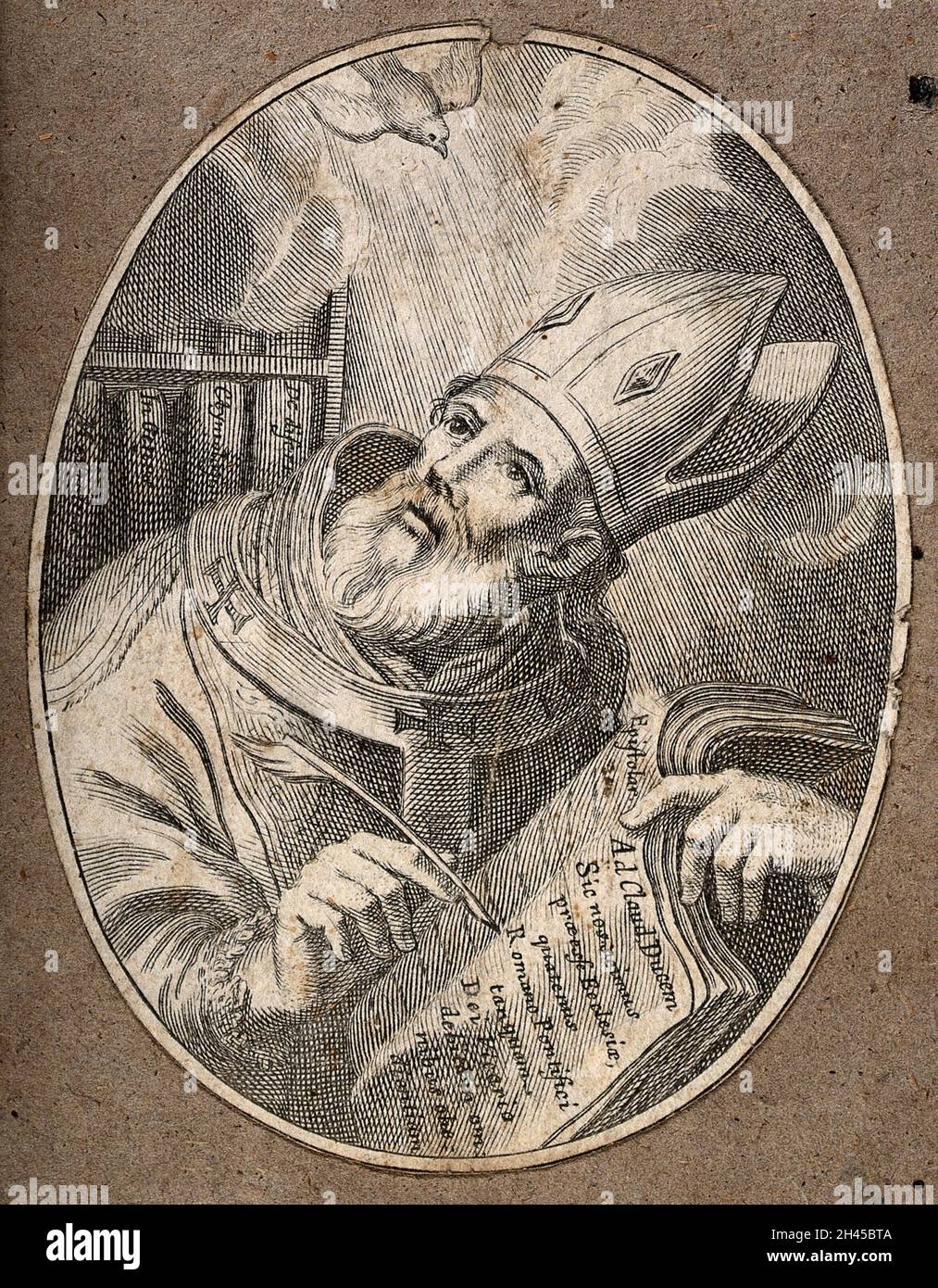 Saint Isidore. Gravur. Stockfoto