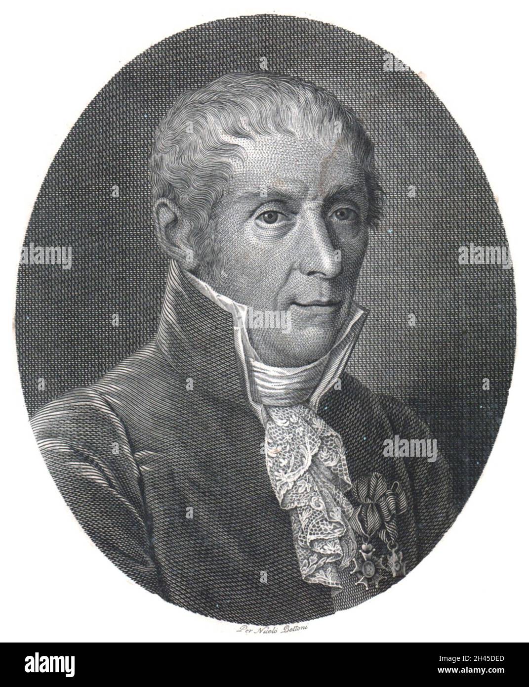 Porträt des italienischen Physikers Alessandro Volta Stockfoto