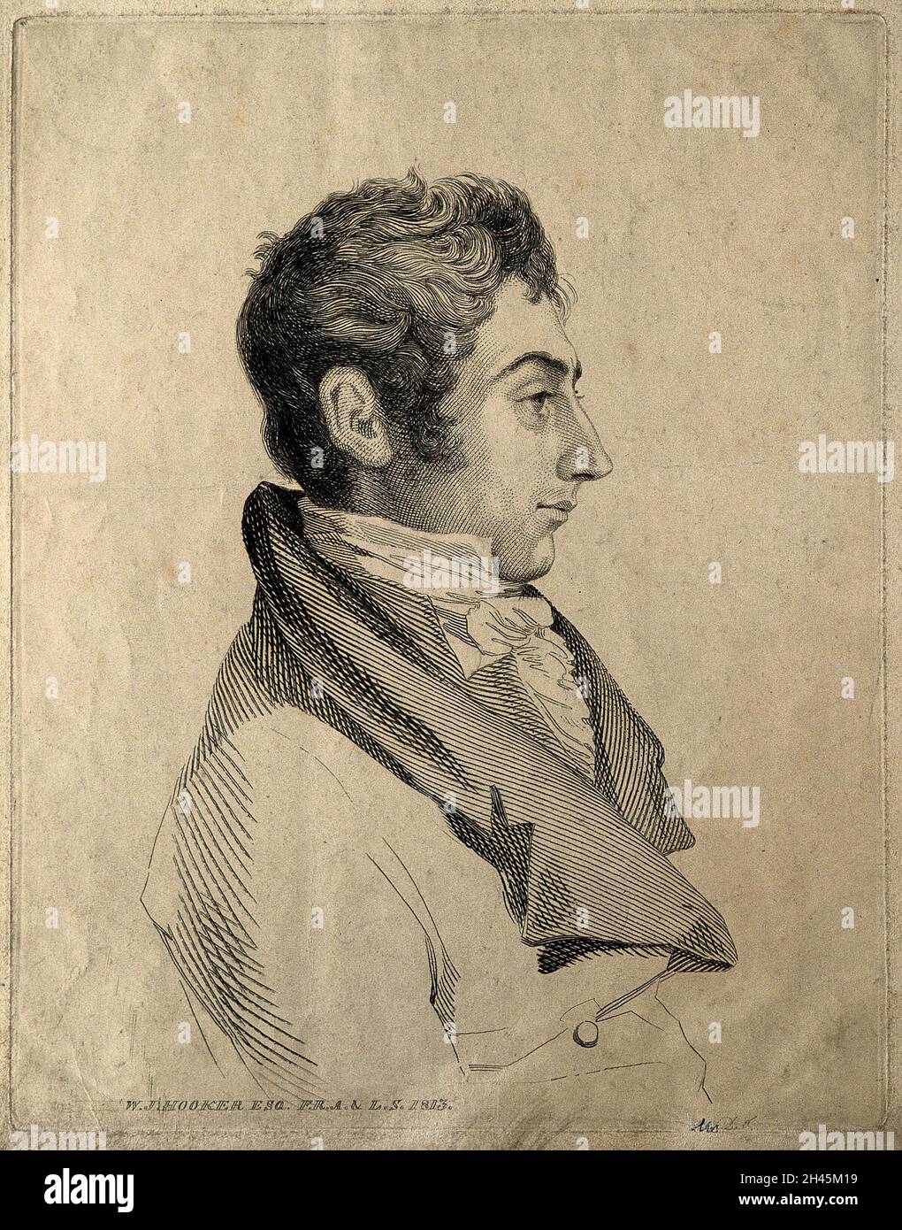 Sir William Jackson Hooker. Linienstich von Harriet Turner nach J. S. Cotman. Stockfoto