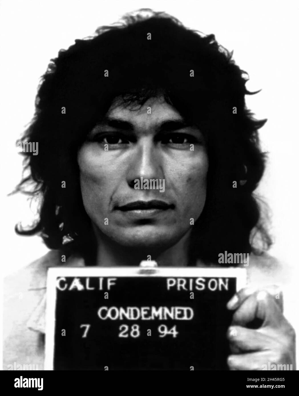 1994, 28. juli, USA: Der satanistische Serienmörder RICHARD RAMIREZ ( 1960 - 2013 ) im Alter von 34 Jahren, geboren Ricardo Leyva Munoz Ramírez . Mugshot vom kalifornischen Staatsgefängnis . Ramirez „The Night Stalker“ war auch ein Serienvergewaltiger, ein Entführer, ein Kinderschänker und Einbrecher, ein amerikanischer Spree-Mörder, der vom 17. märz bis zum 31. august 1985 mindestens 13 Menschen ermordet hat. Unbekannter Fotograf .- MUG SHOT - MUG-SHOT - SERIENMÖRDER - Portrait - ritratto - Serienmörder - assassassino seriale - CRONACA NERA - criminale - kriminell - SERIENMÖRDER - foto segnaletica della Polizei - SATANISMO - SATANISMUS - SATANISTA Stockfoto