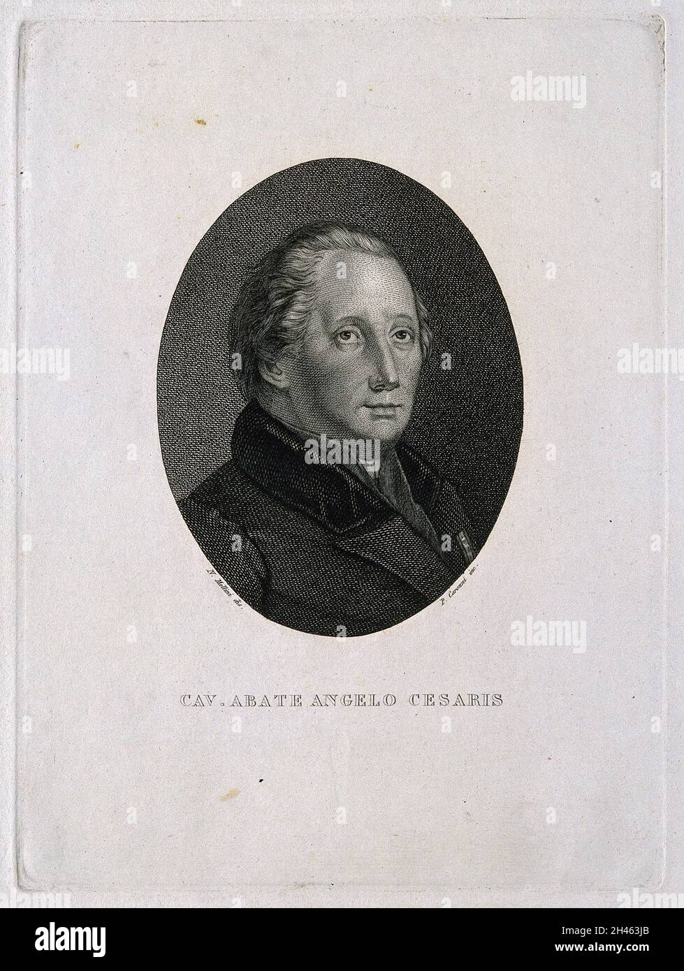 Giovanni Angelo Cesaris. Linienstich von P. Caronni nach N. Mellini. Stockfoto