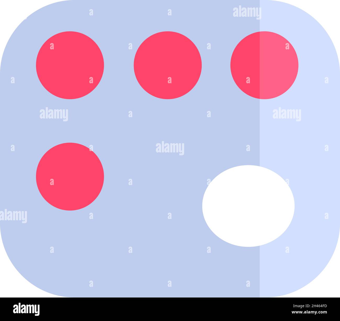 Rosa Ölfarbpalette, Illustration, Vektor, auf weißem Hintergrund. Stock Vektor