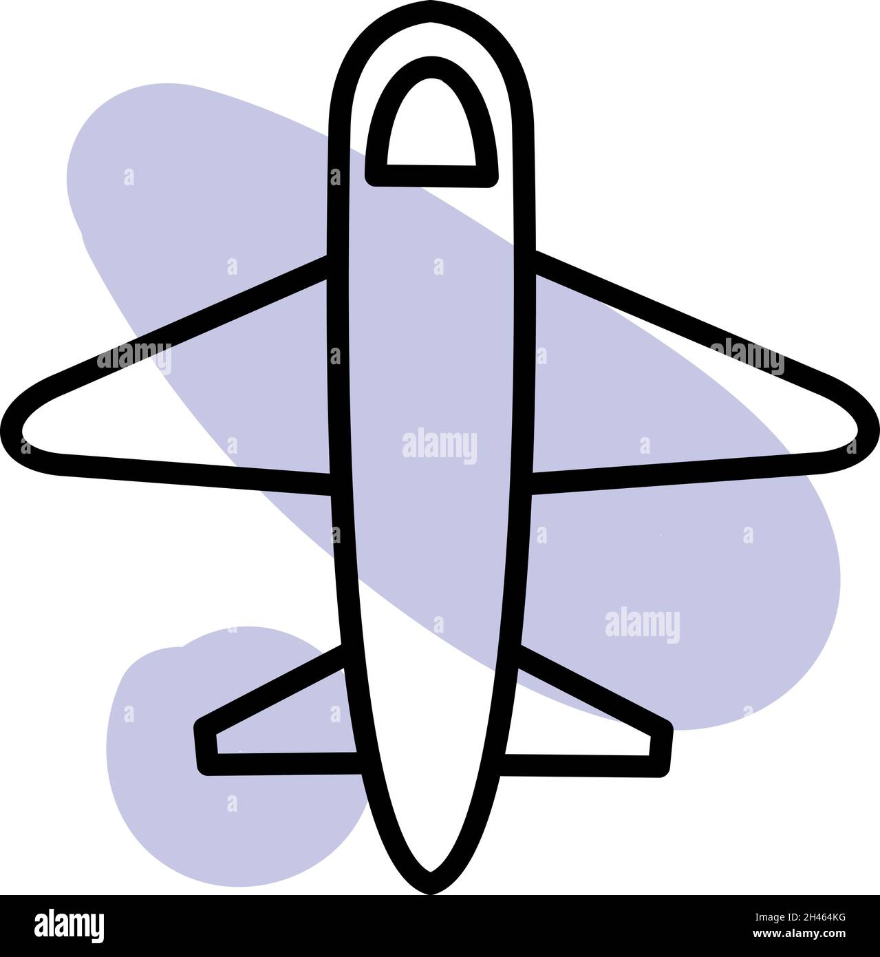 Flugzeugabgriff, Illustration, Vektor, auf weißem Hintergrund. Stock Vektor