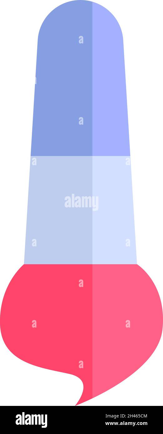 Dünner Malpinsel, Illustration, Vektor, auf weißem Hintergrund. Stock Vektor