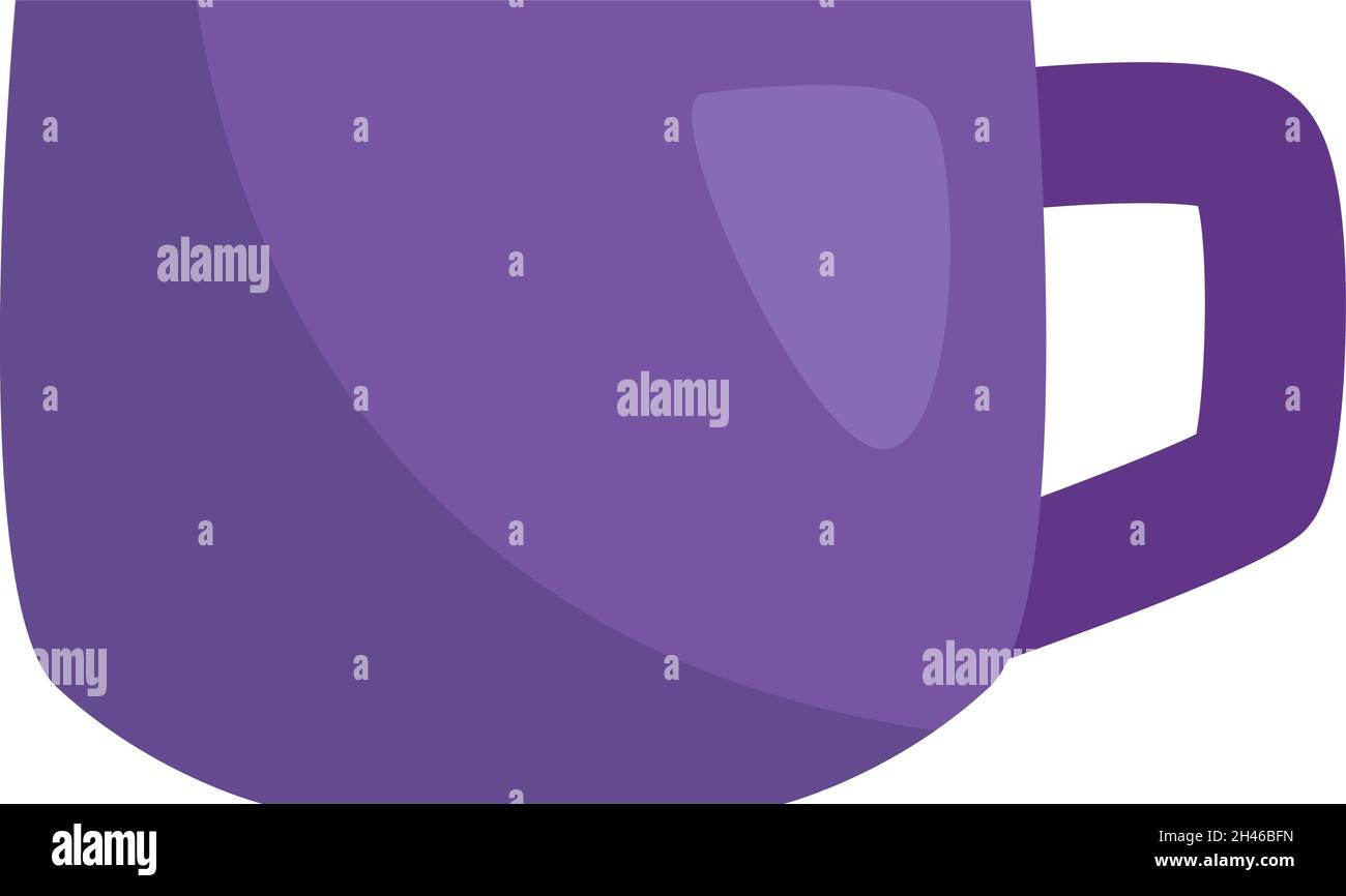 Lila Becher, Illustration, Vektor, auf weißem Hintergrund. Stock Vektor