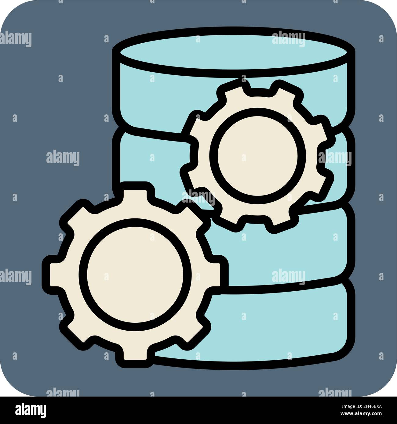 Dateneinstellung, Illustration, Vektor, auf weißem Hintergrund. Stock Vektor