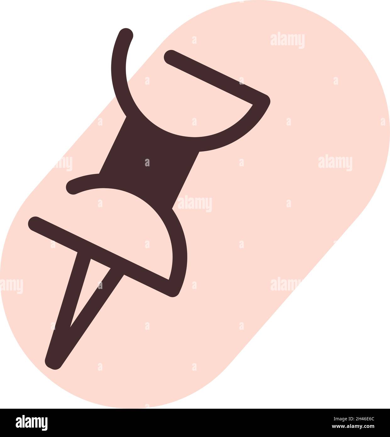 Education Pin, Illustration, Vektor, auf weißem Hintergrund. Stock Vektor