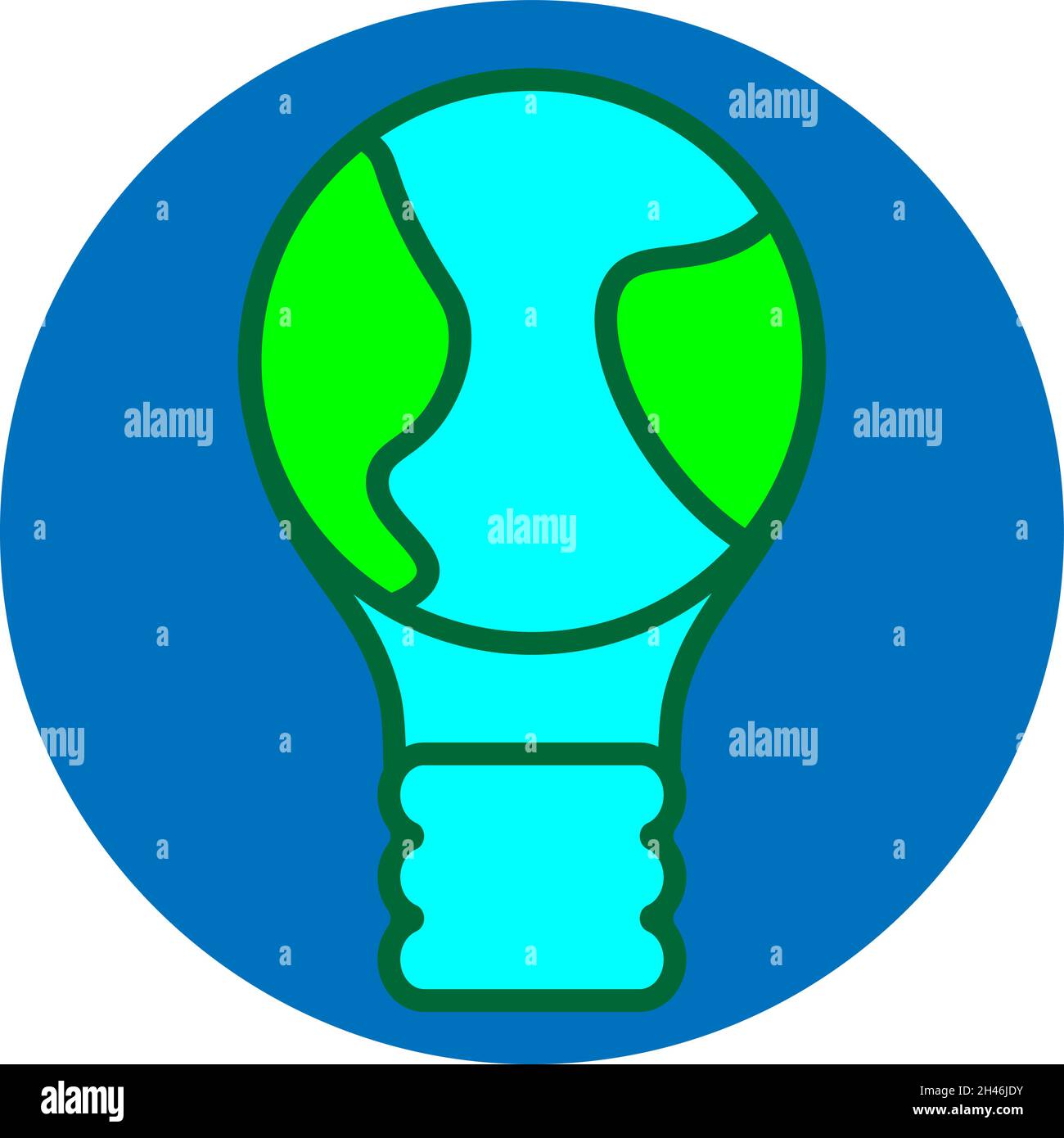 Ökologie Globus, Illustration, Vektor, auf weißem Hintergrund. Stock Vektor