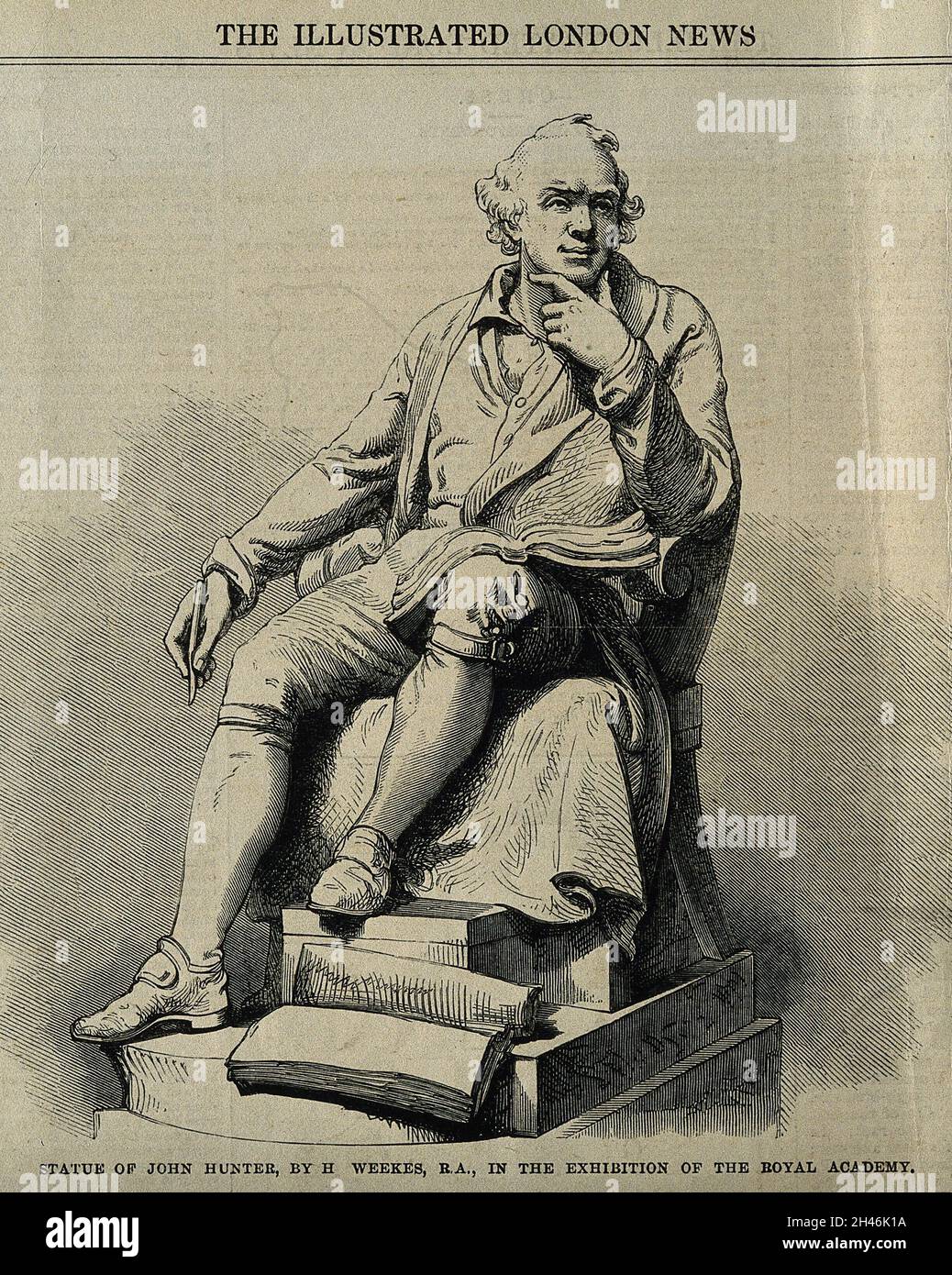 John Hunter. Holzstich, 1864. Stockfoto