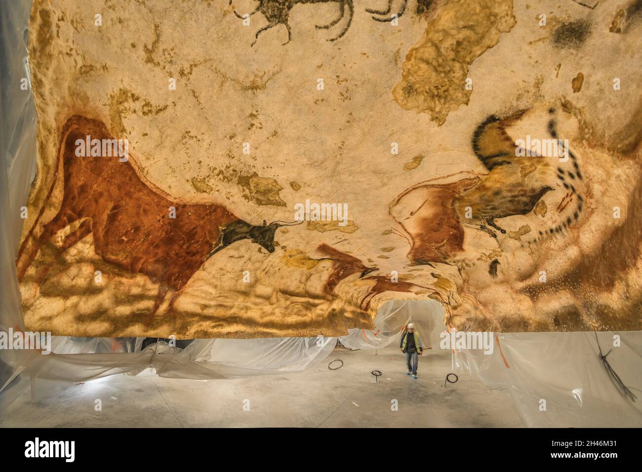 FRANKREICH, MONTIGNAC - LASCAUX, DORDOGNE (24): NENNEN SIE DEN ORT LASCAUX 4 AM 12. OKTOBER 2016 SZENOGRAFISCHES GEBIET, DAS DIE ACHT HAUPTTEILE O UMFASST Stockfoto