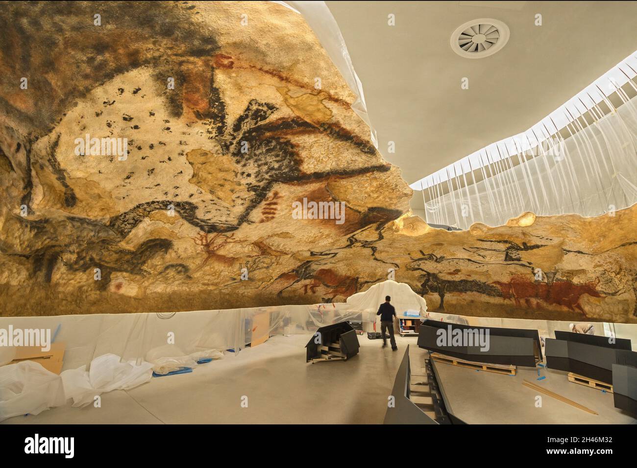 FRANKREICH, MONTIGNAC - LASCAUX, DORDOGNE (24): NENNEN SIE DEN ORT LASCAUX 4 AM 12. OKTOBER 2016 SZENOGRAFISCHES GEBIET, DAS DIE ACHT HAUPTTEILE O UMFASST Stockfoto