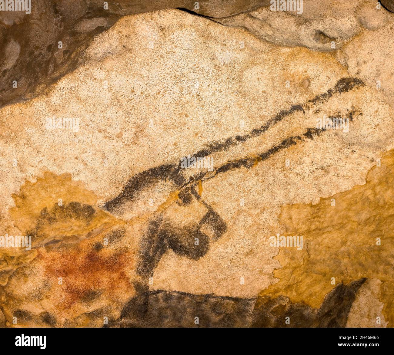 FRANKREICH, MONTIGNAC - LASCAUX, DORDOGNE (24): NENNEN SIE LASCAUX 4 AM 12. OKTOBER 2016. FOTOTOUR DURCH DAS INTEGRALE FAKSIMILE: DIE HALLE O Stockfoto
