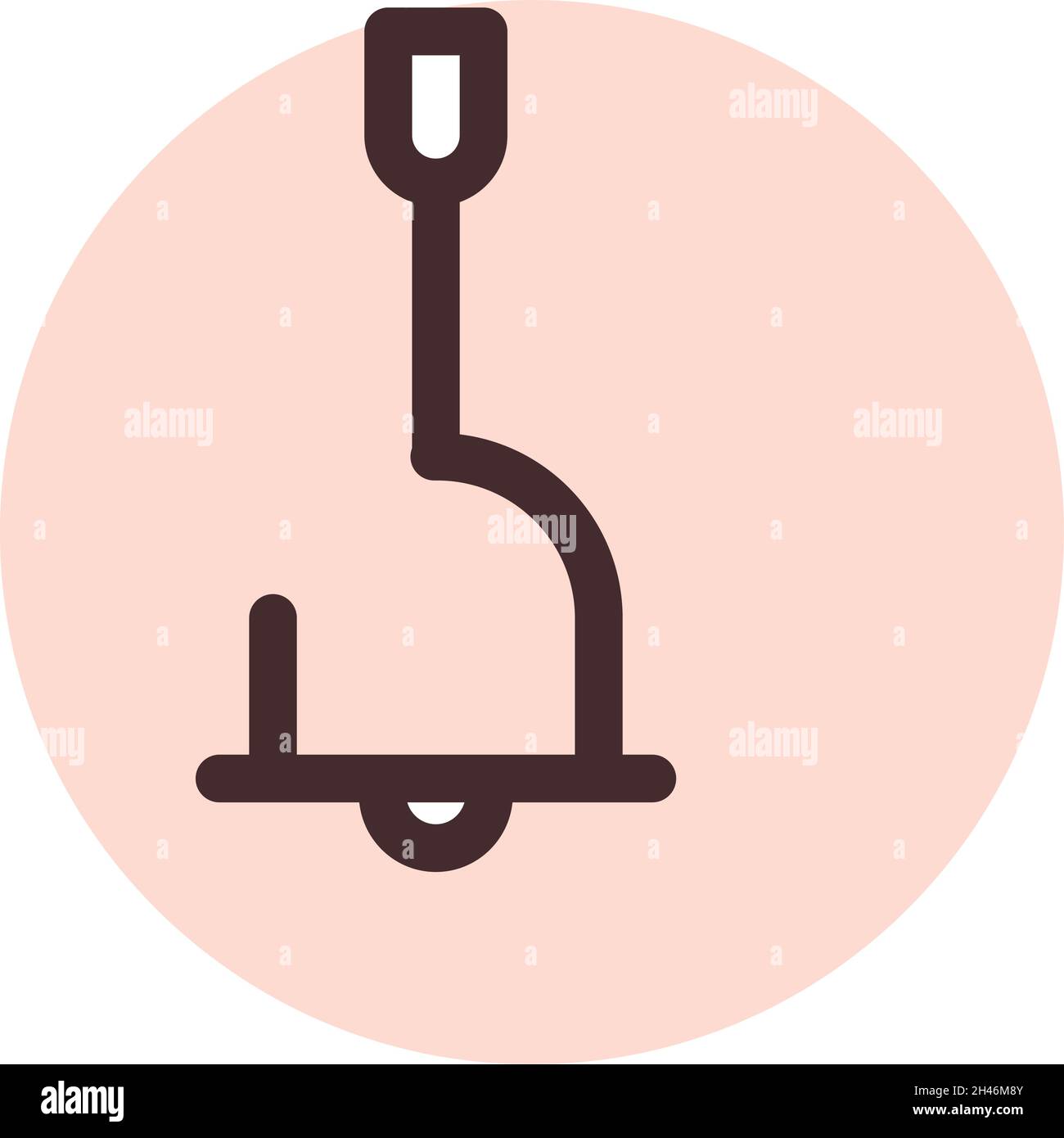 Rosa Küchenleuchte, Illustration, Vektor, auf weißem Hintergrund. Stock Vektor
