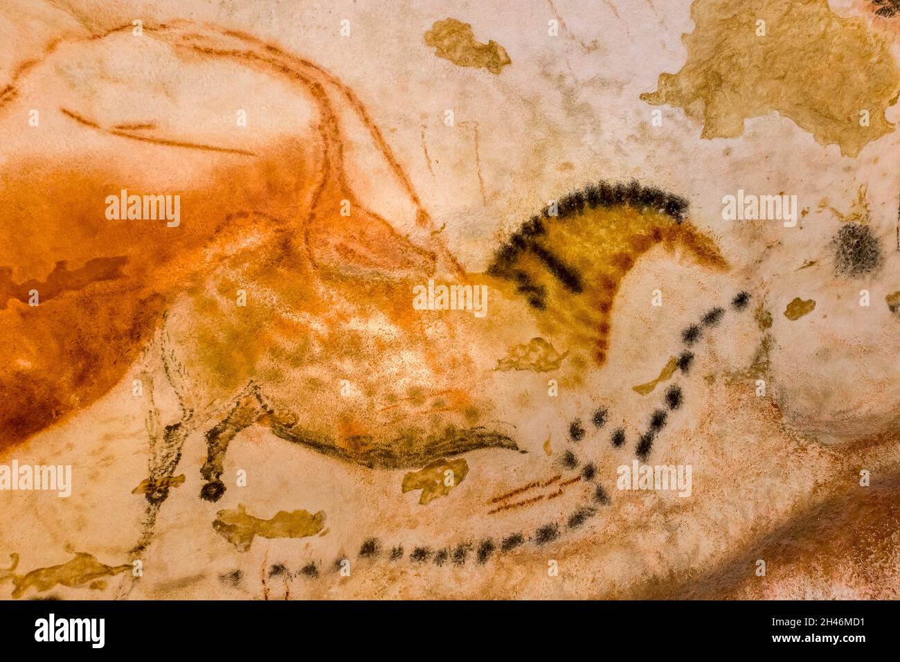 FRANKREICH, MONTIGNAC - LASCAUX, DORDOGNE (24): NENNEN SIE LASCAUX 4 12. OKTOBER 2016. FOTOTOUR DURCH DAS INTEGRALE FAKSIMILE : DER AXIALE TAUCHGANG Stockfoto