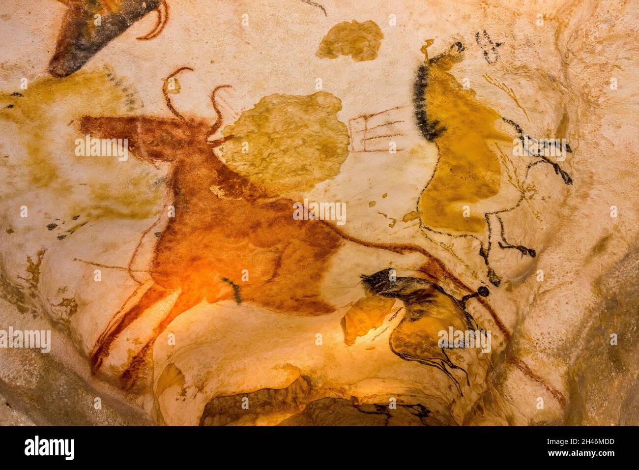 FRANKREICH, MONTIGNAC - LASCAUX, DORDOGNE (24): NENNEN SIE LASCAUX 4 12. OKTOBER 2016. FOTOTOUR DURCH DAS INTEGRALE FAKSIMILE : DER AXIALE TAUCHGANG Stockfoto