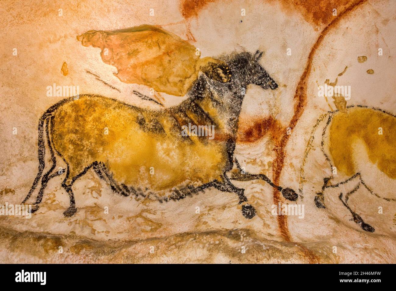FRANKREICH, MONTIGNAC - LASCAUX, DORDOGNE (24): NENNEN SIE LASCAUX 4 12. OKTOBER 2016. FOTOTOUR DURCH DAS INTEGRALE FAKSIMILE : DER AXIALE TAUCHGANG Stockfoto