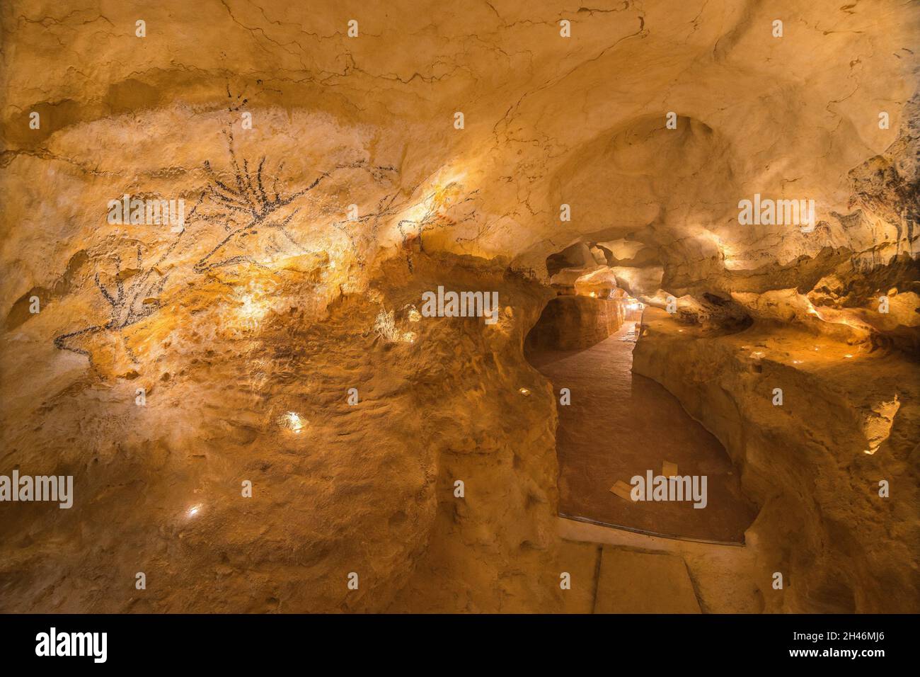 FRANKREICH, MONTIGNAC - LASCAUX, DORDOGNE (24) : STAAT DER STANDORT VON LASCAUX 4 12. OKTOBER 2016. FOTOTOUR DURCH DAS INTEGRALE FAKSIMILE : DIE NEF HAT F Stockfoto