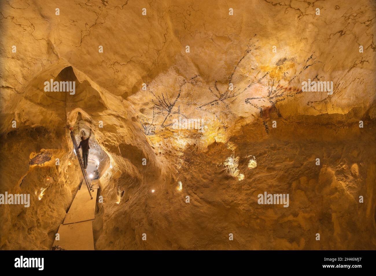 FRANKREICH, MONTIGNAC - LASCAUX, DORDOGNE (24) : STAAT DER STANDORT VON LASCAUX 4 12. OKTOBER 2016. FOTOTOUR DURCH DAS INTEGRALE FAKSIMILE : DIE NEF HAT F Stockfoto