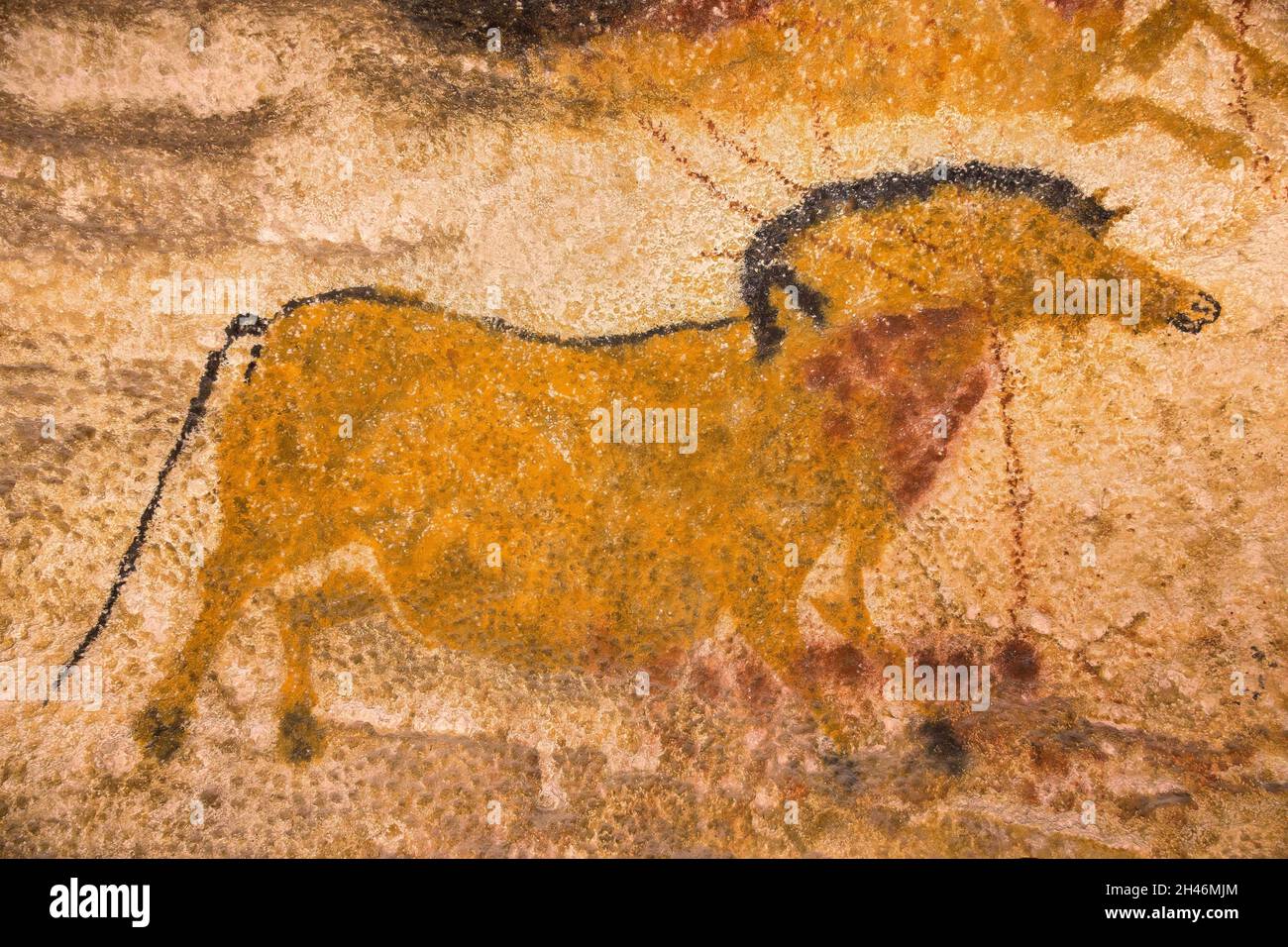 FRANKREICH, MONTIGNAC - LASCAUX, DORDOGNE (24): NENNEN SIE LASCAUX 4 12. OKTOBER 2016. FOTOTOUR DURCH DAS INTEGRALE FAKSIMILE : DER AXIALE TAUCHGANG Stockfoto