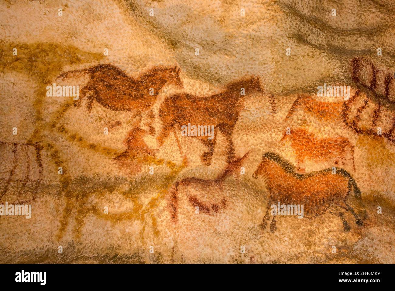 FRANKREICH, MONTIGNAC - LASCAUX, DORDOGNE (24): NENNEN SIE LASCAUX 4 12. OKTOBER 2016. FOTOTOUR DURCH DAS INTEGRALE FAKSIMILE : DER AXIALE TAUCHGANG Stockfoto