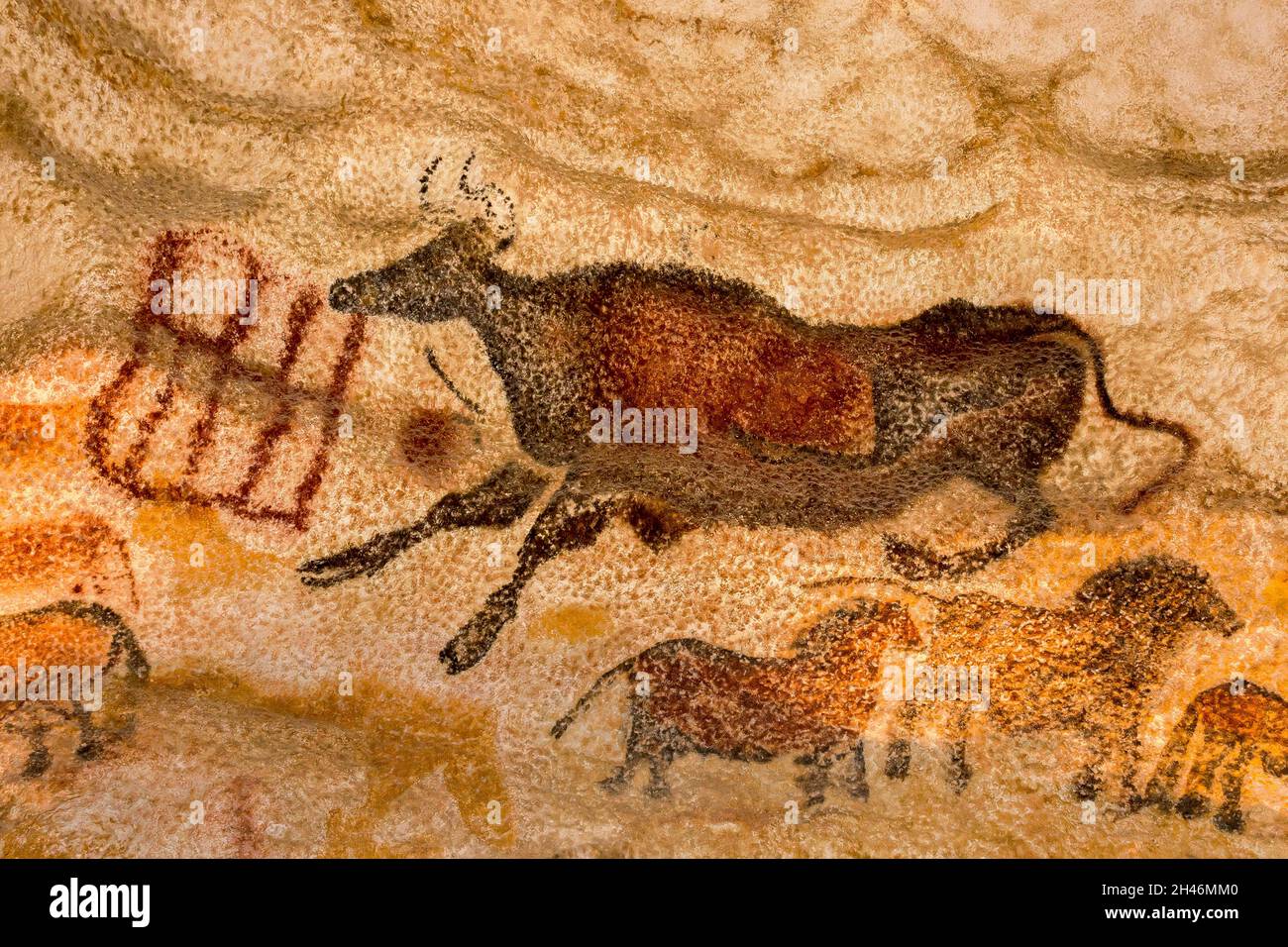 FRANKREICH, MONTIGNAC - LASCAUX, DORDOGNE (24): NENNEN SIE LASCAUX 4 12. OKTOBER 2016. FOTOTOUR DURCH DAS INTEGRALE FAKSIMILE : DER AXIALE TAUCHGANG Stockfoto
