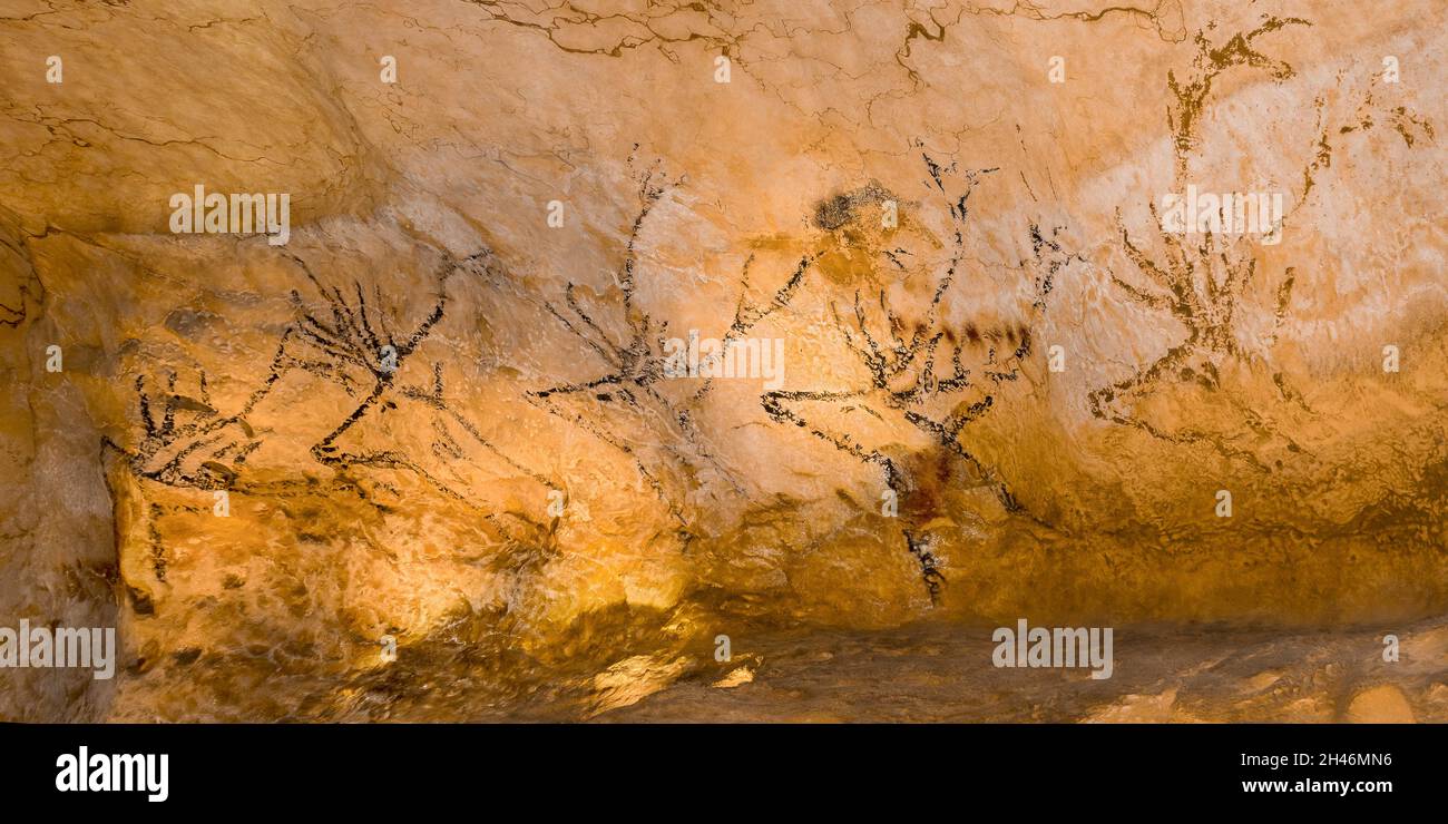 FRANKREICH, MONTIGNAC - LASCAUX, DORDOGNE (24) : STAAT DER STANDORT VON LASCAUX 4 12. OKTOBER 2016. FOTOTOUR DURCH DAS INTEGRALE FAKSIMILE : DIE NEF HAT F Stockfoto
