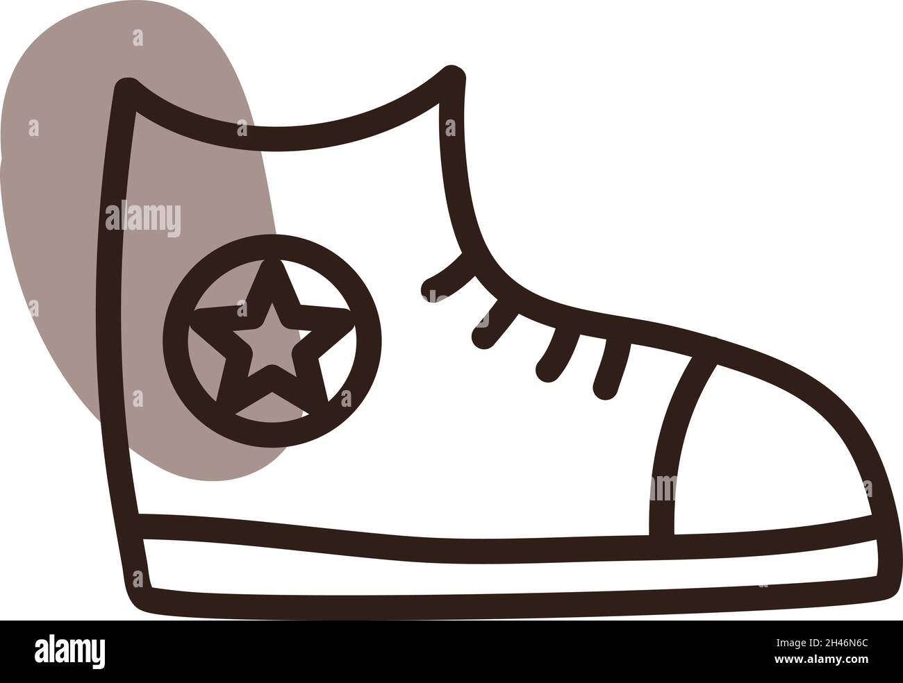 Hipster Schuhe, Illustration, Vektor, auf weißem Hintergrund. Stock Vektor