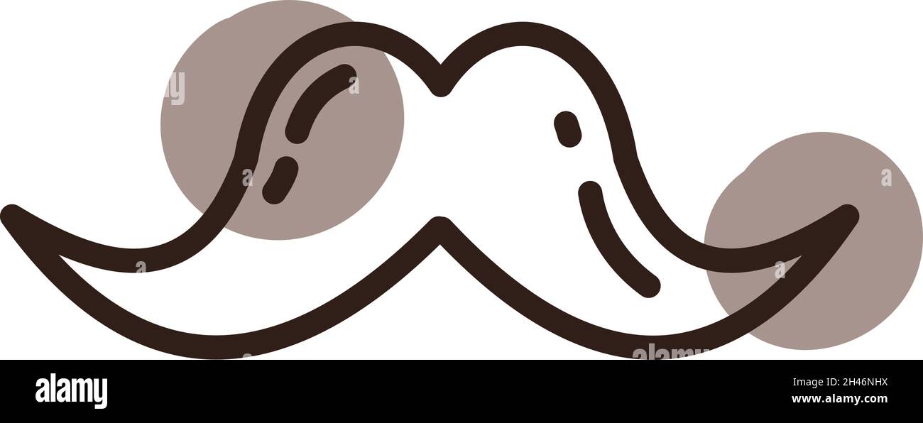 Hipster-Schnurrbart, Illustration, Vektor, auf weißem Hintergrund. Stock Vektor