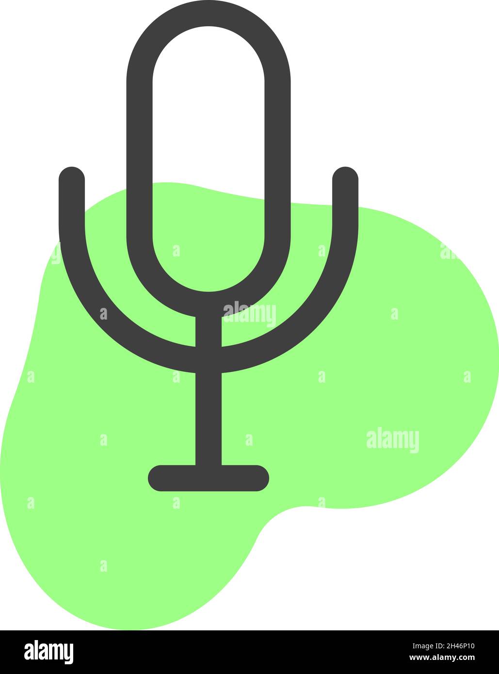 Interface Mikrofon , Illustration, Vektor, auf weißem Hintergrund. Stock Vektor