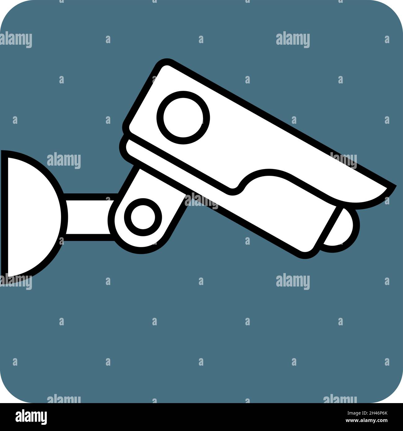 Überwachungskameras, Illustration, Vektor, auf weißem Hintergrund. Stock Vektor