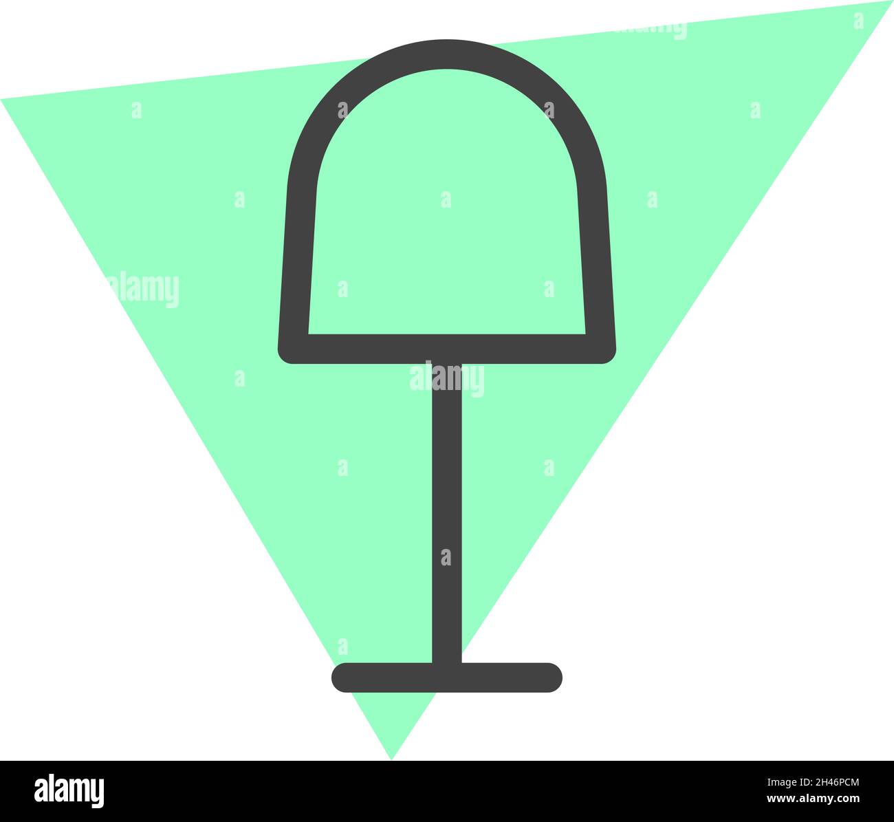 Grüne Lampe, Illustration, Vektor, auf weißem Hintergrund. Stock Vektor