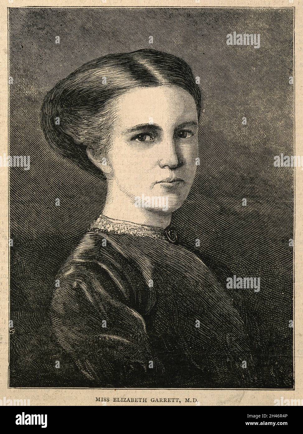 Elizabeth Garrett Anderson. Holzstich. Stockfoto